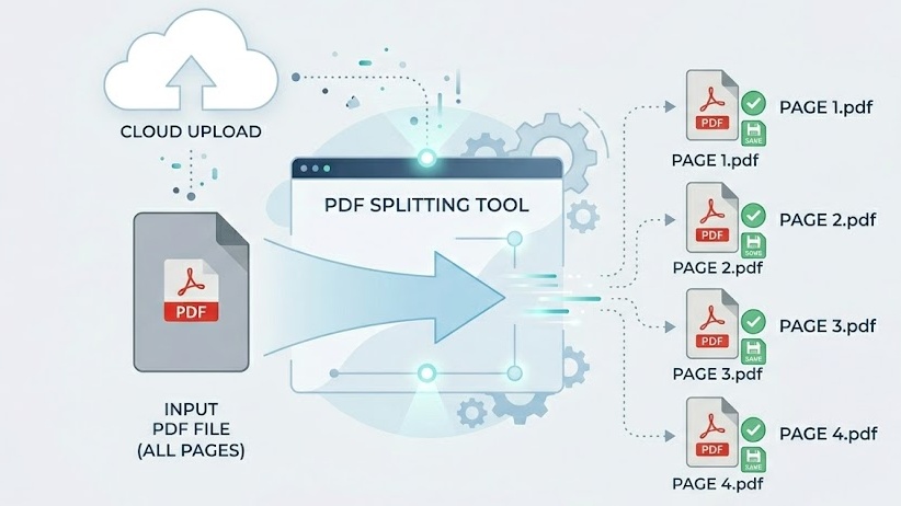 Split a PDF into individual pages or custom page ranges online for free