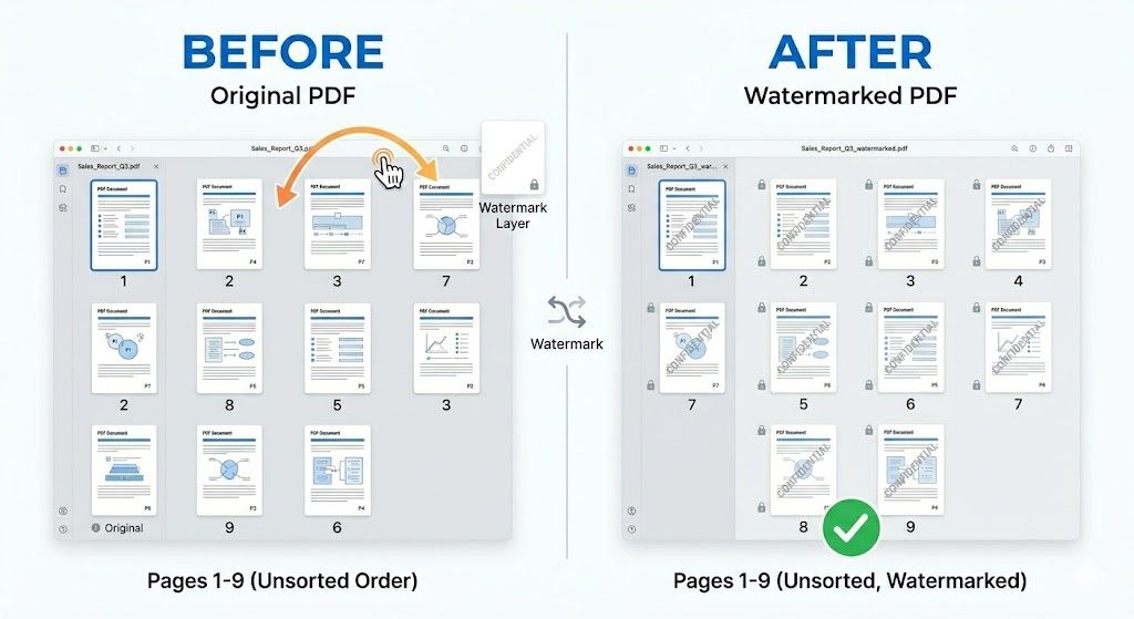Add text or image watermark to PDF files online for free